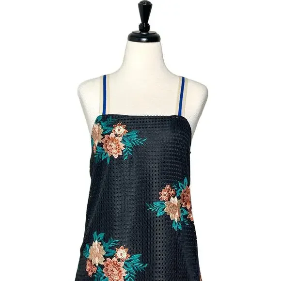 Zara Trafaluc Black Floral Dress SZ S - Picture 2 of 8